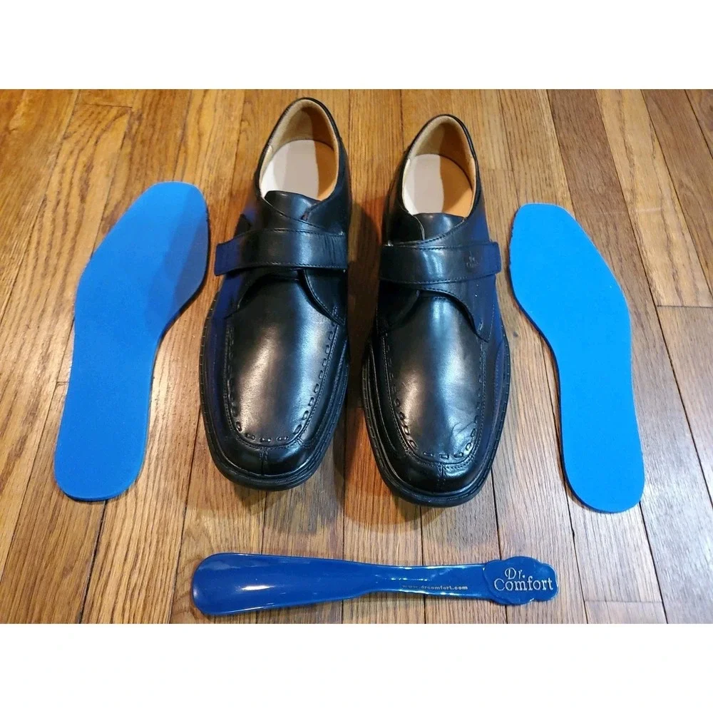 Dr. Comfort Frank 6210 Mens dress shoe 11.5 M Black Loafer Diabetic Orthopedic‎